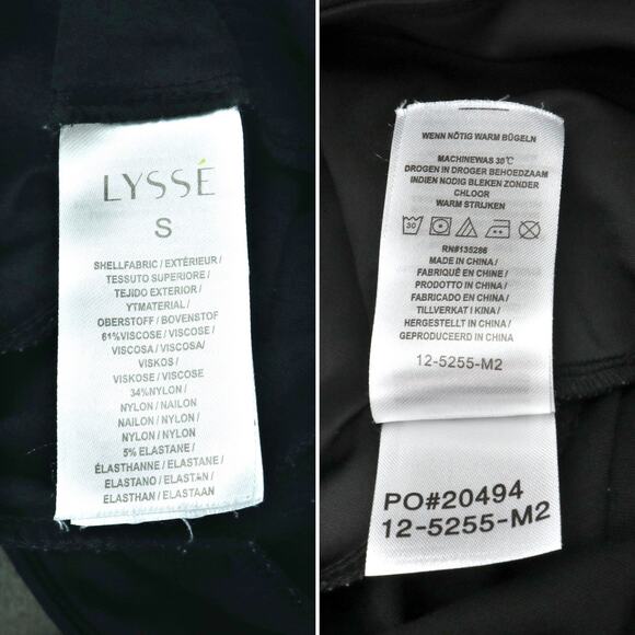 Lysse Size S Mindy Zip Ankle Leggings Pull On Pants 5255 Black - Picture 11 of 11